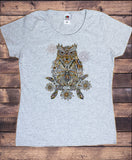 Women’s Tee Colourful Owl detailed iconic - Novelty Print TS1820