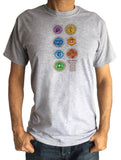 Mens T-Shirt Om Yoga Chakra Symbols Meanings Meditation India Zen-Print TS1845