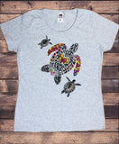 Women's T-Shirt With Turtle Print Smarties Print TS1856