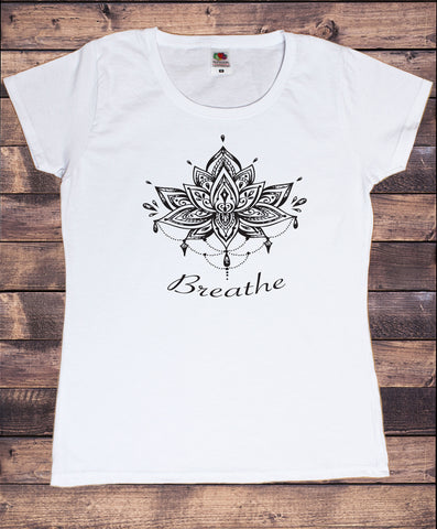 Women's T-Shirt 'Breathe' Ethnic Aztec Design India Print TS1890