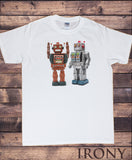 Men’s White T-Shirt Tin Robot-Godzilla Top Fashionable Toy Funny Swag Print TS575