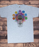 Mens T-Shirt "Flower Of Life" Buddha Chakra Symbols Geometric Design TS796