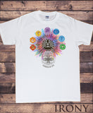 Mens T-Shirt "Flower Of Life" Buddha Chakra Symbols Geometric Design TS796