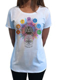 Women's "Flower Of Life" Buddha Chakra Symbols Geometric Design TS796