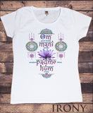 Women's Tee Om Pure body mani jewel-Wisdom & unity Lotus Print TS896