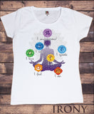 Women's T-Shirt Buddha Meditation Chakra Symbols- Understand, see, feel, love Geometric Design TS899