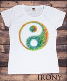 Women Ying Yang T-shirt Chinese Symbol Graphic Colourful Splatter Print TS902