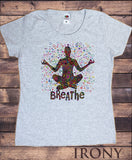 Women's T-Shirt 'Breathe' Buddha Chakra Meditation yoga  Print TS915