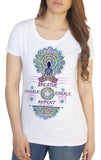 Women's Tee Buddha Chakra Meditation Breathe, inhale love, exhale gratitude and repeat Print TS935