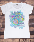 Women's Colourful Om Vibration Motif Meditation 'Om Shanti' Universal Peace Zen Print TS947