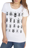 Women's Tee Creepy Crawlers- Insects All Over- Flies Bugs Print TS950