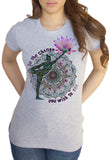 Women’s T-Shirt 'Be The Change You Wish To See' Yoga Pose Lotus Zen Hobo Print TS951