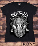 Women's T-Shirt Ganesh Elephant God Line Art Meditation India Zen  Print TS967