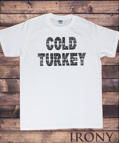 Mens T-shirt Christmas Cold Turkey Reindeer knit Effect Xmas Novelty Print TS988