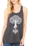 Women's Flowy Racerback Tank Yoga Tree Buddha Yoga Meditation Flower zen Tree TSB1242