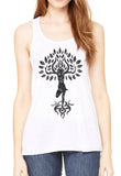 Women's Flowy Racerback Tank Yoga Tree Buddha Yoga Meditation Flower zen Tree TSB1242