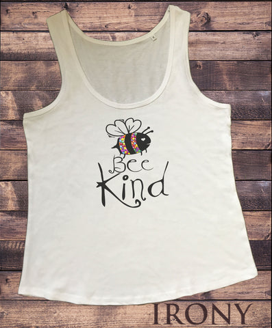 Women's Vest Be Kind Bee Smarty Slogan print TW1750