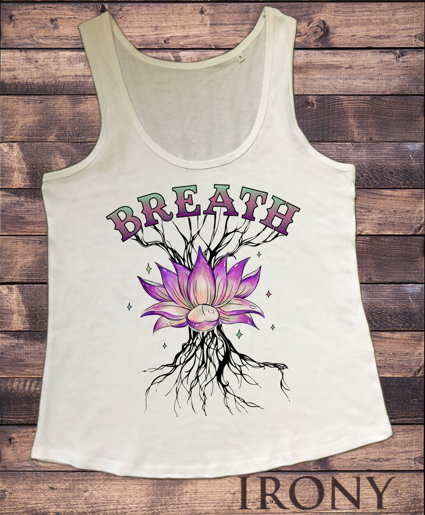 Women's Vest Breath Lotus Tree roots Yoga Mediation Print TWA1763