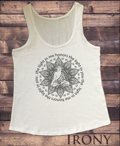 Women's Vest Buddha Yoga Meditation The light In Me Honors The Light In You TWA1767