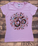 Womens T-Shirt,Om Yantra Mandala Yoga Spiritual Print TS1528