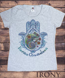 Women’s T-Shirt Karma Chameleon Lizard Peace Hamsa Hand Of Fatima Palm Print TS1077