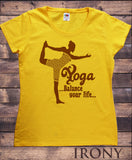 Women's Om Yoga "Balance your life" Meditation Pose TS1098