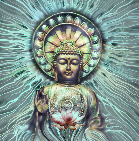 Irony Canvas/Giclee Prints Beautiful Jade Om Aum Yoga Buddha Chakra Meditation India Zen Canvas Print