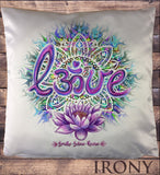 Irony Cushion Cover Aztec Love Buddha Chakra Symbols Meditation Zen Print Cushion Cover CUS1093