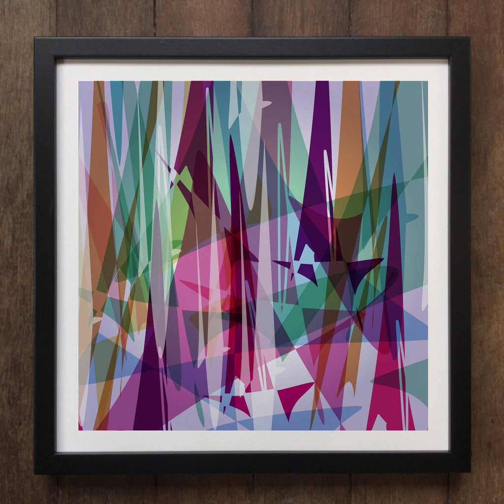 Irony Framed Art Abstract Colourful shapes Framed Art Print Geo-ART103