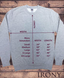 Irony Hoodies & Sweats Mens Grey Sweatshirt Yin Yang- Heart CND Print SWT295