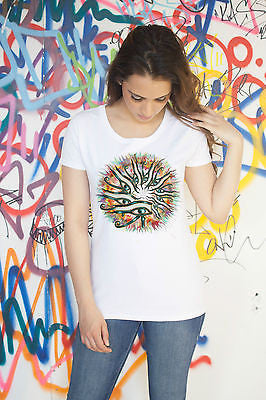 Irony T-shirt Brand New - Women White Tshirt Eye Dye - Women/Fashion Print