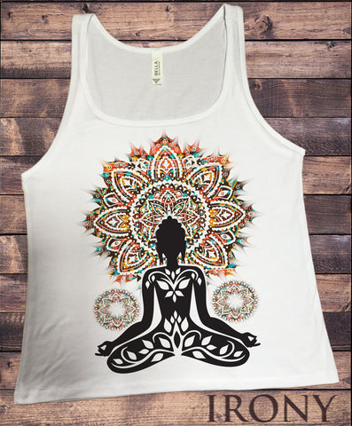 Irony T-shirt Jersey Tank Top Aztec Yoga Top Buddha Chakra Meditation Zen Hobo Boho Print JTK-A20