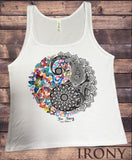 Irony T-shirt Jersey Tank Top Beautiful Yin Yang Butterfly, Find Balance Zen Print JTK-X15