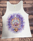 Irony T-shirt Jersey Tank Top Change is the only consultant- Hamsa Hand of Fatima OM Graphical JTK826