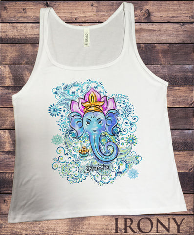 Irony T-shirt Jersey Tank Top Ganesh God Hindu Spiritual Zen India Hobo Boho Peace Print JTK850