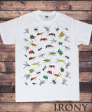 Irony T-shirt Men’s Tee Creepy Crawlers- Insects All Over- Ladybird, Spiders, Bugs TS738