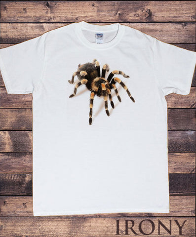 Irony T-shirt Men’s White Halloween Spooky Spider Joke Halloween Horror 3D Tarantula TS265