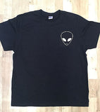 Irony T-shirt Mens Black  T-Shirt 'Alien pocket print