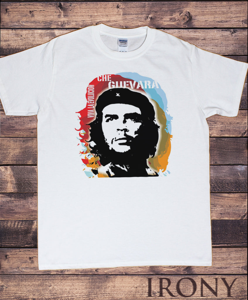 Irony T-shirt Mens Che Guevara Face Image T-shirt NEW -Viva La Revolution Retro Political TSD7B