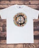 Irony T-shirt Mens Hipster Peace Sign T-shirt Military CND Dye Peace Logo Retro TSQ2