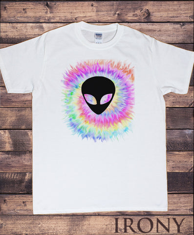 Irony T-shirt Mens T-Shirt Dye Alien Face Tumblr Novelty Fashion Space Future Galaxy TSJ9
