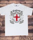 Irony T-shirt Mens White T-shirt- England Always Loyal St George's Flag and Euro 2016 TS102