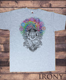 Irony T-shirt Mens White T-shirt Ganesh Namaste- Om Aum Jade Flame Buddha Meditation Tie Die Print TS656