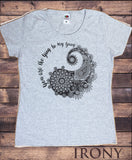 Irony T-shirt S / Grey Womens T-Shirt Yin Yang- You are the ying to my yang- Flowery love Print TS629