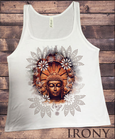 Irony T-shirt S Jersey Tank Top Flower Yoga Buddha Chakra Meditation India Zen Hobo Boho Print JTKC3