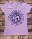 Irony T-shirt S / Pink Women’s T-Shirt Made From Star Dust Flowery icon Print TS727