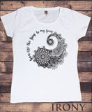 Irony T-shirt S / White Womens T-Shirt Yin Yang- You are the ying to my yang- Flowery love Print TS629