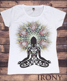 Irony T-shirt Women Mind Yoga Top Buddha Chakra Meditation Zen Hobo Boho - Peace T-shirt