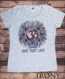 Irony T-shirt Women's T-Shirt Om Asum Hope, Trust, Love Chakra Meditation India Zen-Namaste TS701