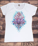 Irony T-shirt Women's T Shirt Om Meditation Zen Yoga Embrodery Effect Vibrant Print TS170